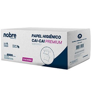 Papel Higiênico Interfolhado 20x10cm Folha Dupla c/ 9.000 Folhas Nobre