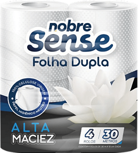 Papel Higiênico Branco Folha Dupla 4x30 - NOBRE