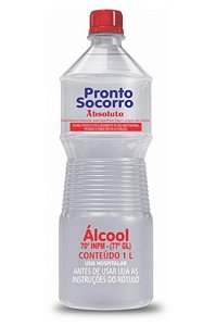 Álcool Líquido 1L 70 Graus Pronto Socorro