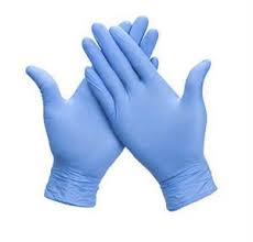 Luva de Procedimento Nitrílica  Média S/ Talco AZUL c/ 100un