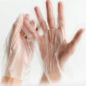 Luva Plástica c/ 100 un