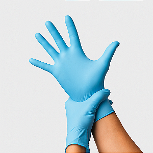 Luva de Procedimento Nitrílica  Grande S/ Talco AZUL c/ 100un