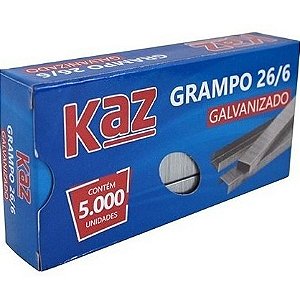 Grampo Galvanizado 26/6 c/ 5.000 Kaz