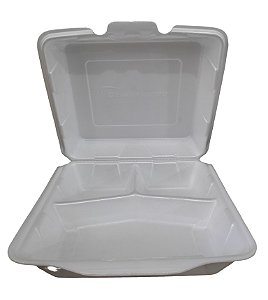 Embalagem de Isopor 132 c/ 3 Divisórias p/ Ala Minuta 100 un
