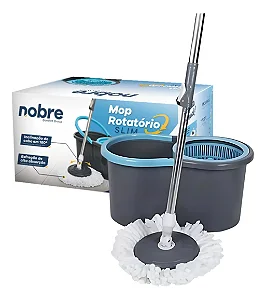 Conjunto Balde Giratório 13 Litros com Cesto Mop e Cabo Articulado NOBRE