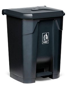 Lixeira Plástica 30 Litros com Pedal Cinza Escuro Nobre