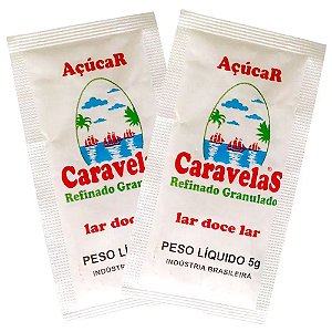 Açúcar Cristal 5g Caravelas com 1000  Sachês
