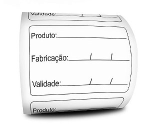 Etiqueta Prazo de Validade 60x40mm c/ 500un