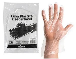 Luva Plástica c/ 100 un