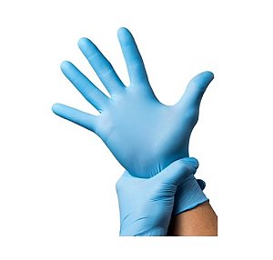 Luva de Procedimento Nitrílica  Grande S/ Talco AZUL c/ 100un