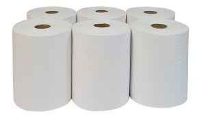 Papel Toalha Bobina Luxo 100% Celulose c/ 6 rolos 20cm X 200m 20gr