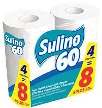 Papel Higiênico Branco 4 x 60m Folha Simples Sulino