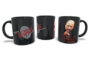 CANECA PRETA - FRASE - "Eu não fui desmamado com garapa." - Modelo 1