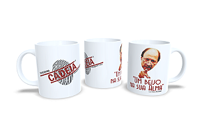 CANECA BRANCA - FRASE - "Um beijo na sua alma." - Modelo 1