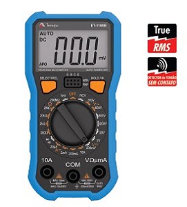 Multímetro Digital CAT II 600V DATA HOLD/NCV/hFE Minipa ET-1100B