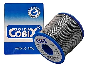 Rolo de Fio C/ Fluxo P/ Soldar 500g 60x40 1,5mm Cobix