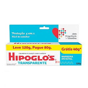 Creme Preventivo de Assaduras Hipoglós Transparente Leve 120g Pague 80g