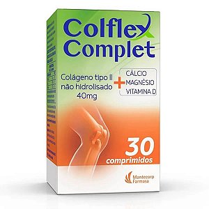 Colflex Complet Colágeno Tipo II Não Hidrolisado com 30 Comprimidos