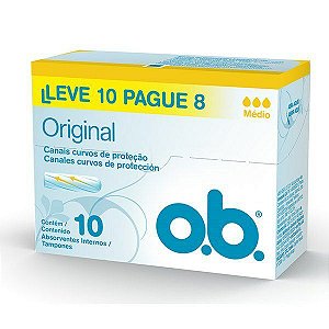 Absorvente Interno O.B. Sempre Livre ProComfort Médio 10 Unidades Leve mais Pague menos