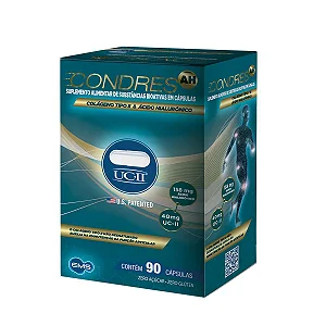 CONDRES AH Colágeno Tipo II UC II 40mg + Ácido Hialurônico 158 mg 90 cápsulas.