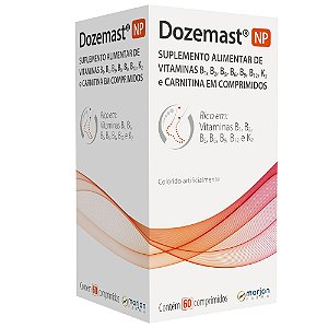 Dozemast NP Vitaminas B1, B2, B5, B6, B9, B12, K2 e Carnitina 60 comprimidos.