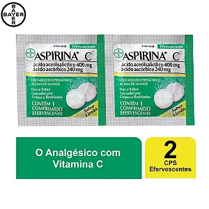 Aspirina C Eferv 2 comprimidos Limao