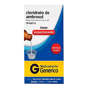 Cloridrato De Ambroxol 6mg/ml Xarope Adt 120ml