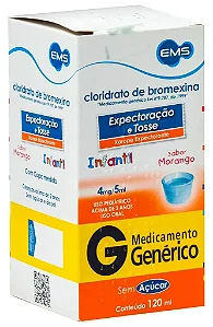 Cloridrato De Bromexina 4mg/5ml Xarope Pediátrico 120ml