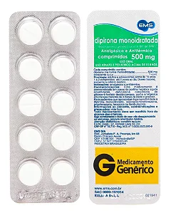 Dipirona 500mg 10 comprimidos