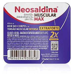 Neosaldina Muscular Max 4 comprimidos