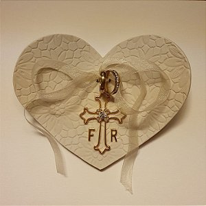 Porta Alianças Crucifixo Armorial Personalizado