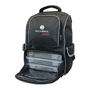 MOCHILA FISHING BAG PRETO E CINZA