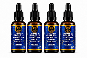 KIT COM 4 PRÓPOLIS AZUL – ABELHAS SEM FERRÃO (MANDAÇAIA)