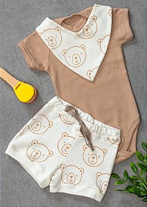 CONJUNTO BODY BEBÊ ALGODÃO