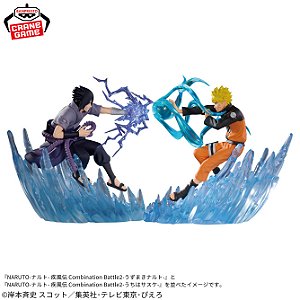 Figure Naruto Shippuden - Naruto vs Sasuke - Combination Battle 2 - Banpresto (Reserva)