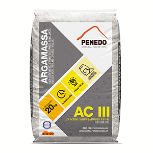 ARGAMASSA BRANCA ACIII 20KG - PENEDO