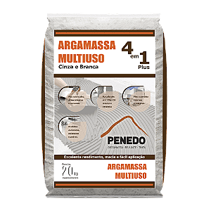 ARGAMASSA MULTIUSO 4EM1 CINZA 20KG - PENEDO