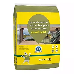 ARGAMASSA PORC/PISO EXTERNO CINZA 20KG - QUARTZOLIT