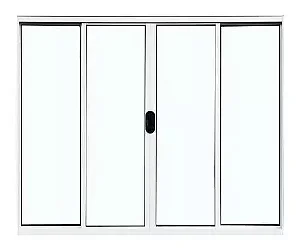 JANELA DE ALUMINIO BRANCO - 4 FOLHAS