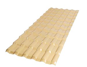 TELHA COLONIAL PVC PLAN 6 ONDAS 242X88 - MARFIM