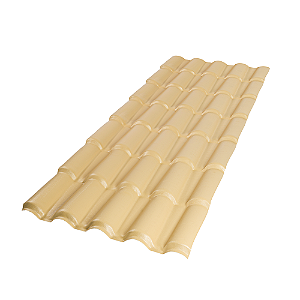TELHA COLONIAL PVC 5 ONDAS 230X86 - MARFIM