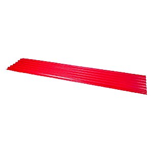 DTELHA TRANSLUCIDA FIBRA 2,44x0,50 - VERMELHO