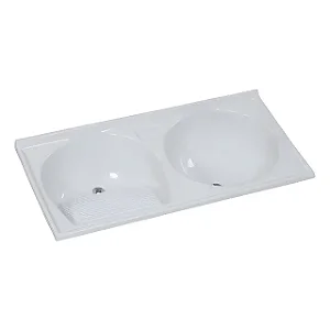 TANQUE DE FIBRA DUPLO 140X70 BRANCO