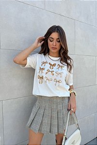 T-SHIRT LAÇO DOURADO