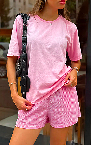 T-SHIRT ESTONADA LISA ROSA
