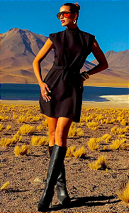 VESTIDO LUIZA LISO PRETO
