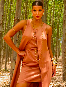 VESTIDO BRUNA MARROM CHOCOLATE