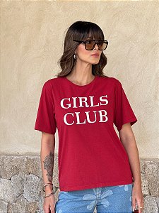 T-SHIRT PREMIUM VERMELHA GIRLS CLUB