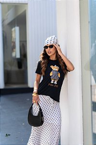 T-SHIRT BASICA PRETA BEAR POA