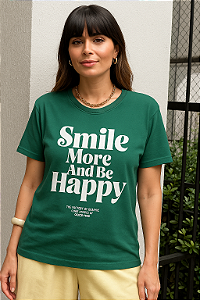 T-SHIRT PREMIUM VERDE ESTONADA SMILE